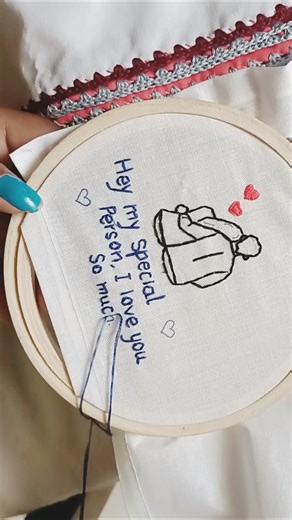 customize hanky for gift🎁 #handbroidery #hankerchief #rumal #handmade