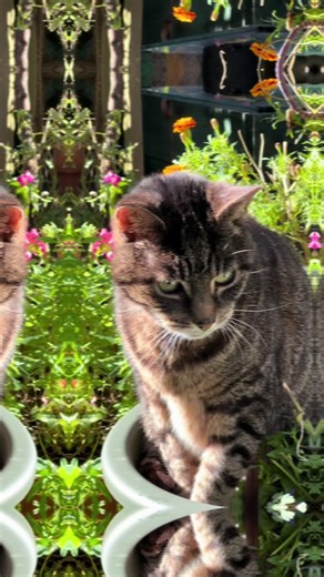 My big brother Sid watches over me from his rainbow garden, and I wanted to impress him, but I totally messed up😞 #harryandsid #sidfatcat #greiving #rainbowcat #sidandgarden