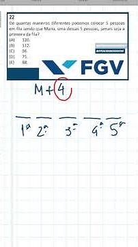 FGV - Combinatorial Analysis - In how many different ways can we arrange 5 people...