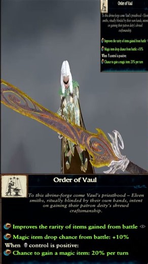 The Order of Vaul Unusual Location Forges Rare Items to the Elves, but There is a Problem..