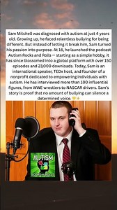 “From Bullying to Brilliance: Sam Mitchell’s Journey to Empower the Autism Community”❤️❤️❤️