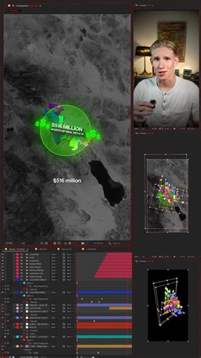 Happy on Instagram: "recent edit related to real estate market mix with Geolayers + Map Animation + Vox flashy graphics. #edit #aftereffects #vox #motiondesign #map"