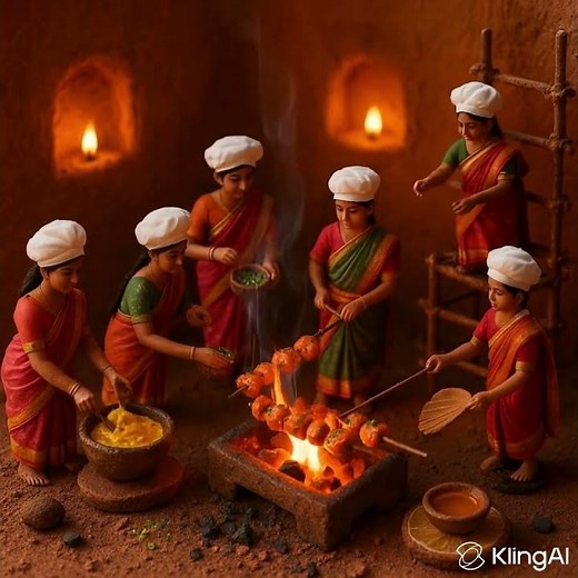 Tiny Chefs Cook Smoky Chicken Tikka in Miniature Kitchen 🔥🍋 | Unbelievable Mini Cooking #shorts