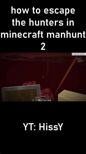 HOW TO ESCAPE THE HUNTERS IN MINECRAFT MANHUNT! #fyp #foryoupage #xyzbca #minecraft #manhunt #grandfinale #dream #dsmp #mcyt #hissy #wow #godmode #god