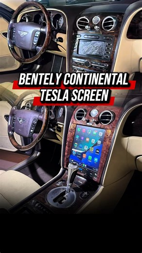 CarWeb Dubai on Instagram: "Bentley Continental – Tesla Screen Upgrade ✨🚘 A bold, modern upgrade that redefines Bentley luxury. 🔹 Tesla-Style Vertical Android Screen Installed 🔹 Large Full Touch Display (Portrait Style) 🔹 Apple CarPlay & Android Auto Support 🔹 Ultra High-Resolution Screen 🔹 Super Smooth, Fast & Lag-Free Performance 🔹 Bluetooth | WiFi | Navigation | YouTube | Apps 🔹 Climate & Vehicle Info Integrated 🔹 Steering Wheel Controls Compatible 🔹 OEM-Style Fit with Luxury Premiu