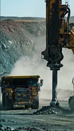Watch This Giant Mining Drill Obliterate Rock! 💥 Heavy Equipment in Action