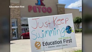 Education First Federal Credit Union placed these inspirational messages to say thank you to essential workers on the front lines of the COVID-19 pandemic | 12NewsNow