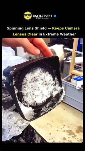 Spinning Lens Shield — Keeps Camera Lenses Clear in Extreme Weather