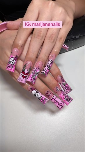 Ed Hardy Nail Art: Unique Hand-Painted Designs