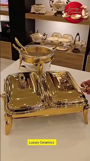 The ultimate luxury dining setup ✨👑 #luxuryceramics #kitchenware #aesthetic