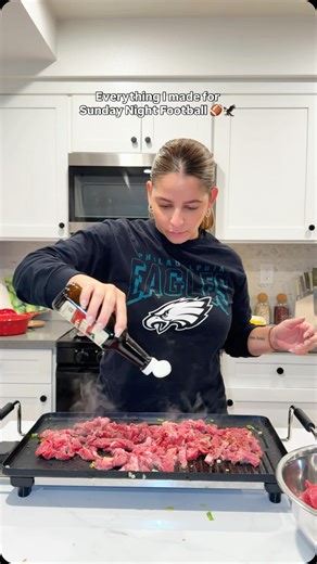 Maria Legarda on Instagram: "Everything I made for my man & his friends for Sunday Night Football 🏈🦅 @philadelphiaeagles #gamedayfood"