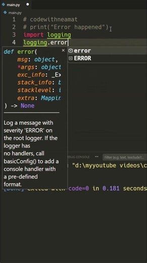 Stop Using print() in Python ❌ Do THIS Instead! 🚀 #shorts