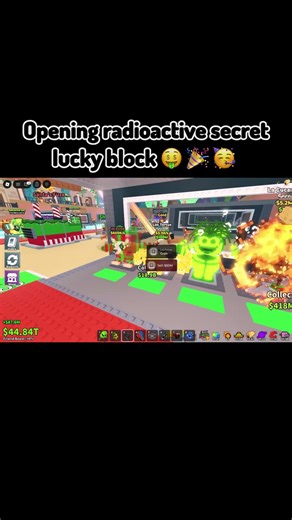Opening the radioactive secret lucky block #stealabrainrot #roblox