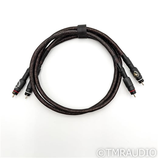 Mad Scientist Audio Black Magic Gold RCA Cables; 1m Pair Interconnects