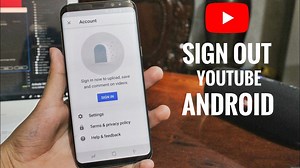 ¿Cómo se cierra la sesión de YouTube en Android?