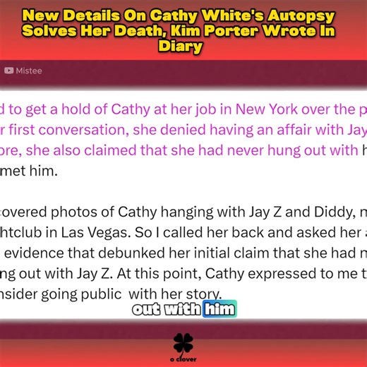 New Details On Cathy White's Autopsy Solves Her Death, Kim Porter Wrote In Diary | O Clover