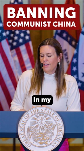 I was the first Governor in the country to kick Communist China off our farmland and out of our state. Arkansas is going to continue to lead and put America First! | Sarah Huckabee Sanders