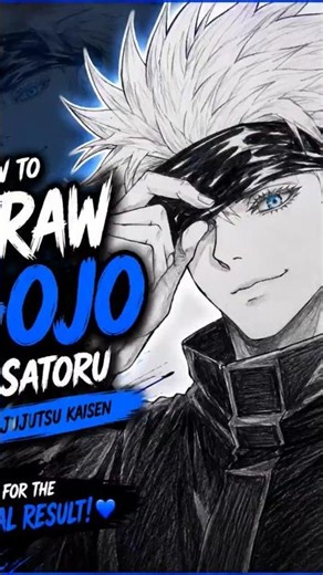 How to Draw Gojo Satoru 👁️💙 | Jujutsu Kaisen | Pencil Drawing #shorts
