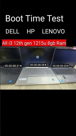 boot Speed Test | dell vs hp vs lenovo laptops which is better #Shorts