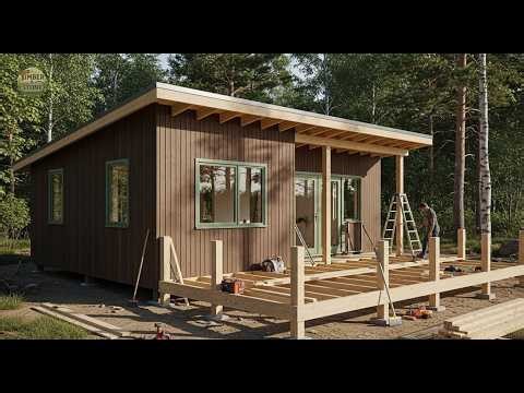 Start To Finish: Building a Wooden Cabin from Scratch in the Heart of Nature