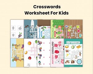 100-page Kids Crossword Puzzle Workbook – Fun Educational Activities for Preschool and Kindergarten, Boosts Vocabulary, Logic & Focus - Etsy