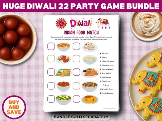 Diwali Blank Bingo Card Printable PDF, Make Your Own Bingo Cards, Festival of Lights Group Games for Baby Shower, Mingle Bingo Games & More - Etsy
