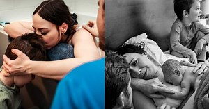 I was crying when my sweet son said, ‘Take deep breaths mama. Remember this pain is a good pain!’ It was just what I needed to hear.’: Mom of 2 recounts asynclitic birth story