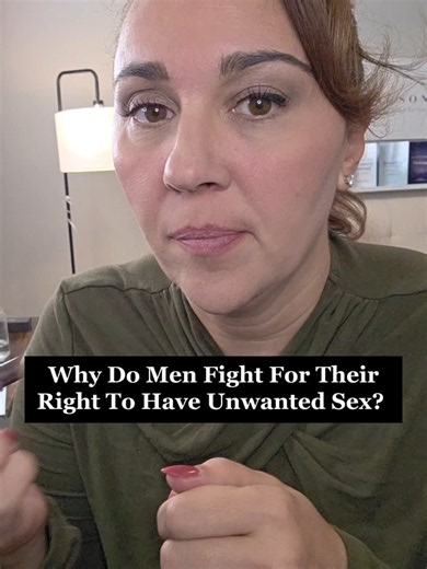 Men defend their right to have sex with women who don't want it because its like a chore 😂 They openly say