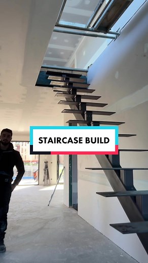 Sleek Modern Steel Staircase Construction