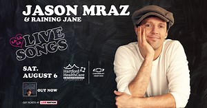 116 reactions · 12 shares | ON SALE NOW! I lalalalove performing live – especially with my friends, the fantastic foursome that is Raining Jane. We're coming to the Hartford Healthcare Amphitheater in Bridgeport on Saturday, August 6! Grab your tickets today. | Jason Mraz | Facebook
