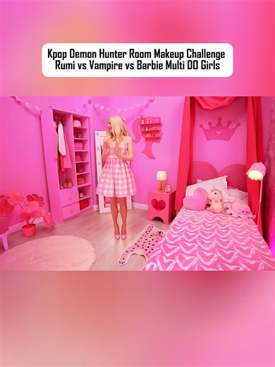 Kpop Demon Hunter Room Makeup Challenge | Rumi vs Vampire vs Barbie Multi DO Girls Part 3 #multidochallenge #challenge #multidogirls #multido #multidoteam