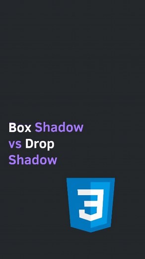 Tilak | Web Development 🧑‍💻 on Instagram: "CSS Box-shadow vs Drop-shadow ✨ Both can be used to make a website cool and 3D 💪 👉 box-shadow property shadows the whole element box while drop-shadow (with filter) shadows only solid parts, creating fancier effects. Follow @coding_dev_ for more #html #css #html5 #css3 #webdevelopment #beginner #code #javascript #js #developer"