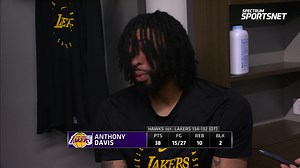 AD spoke postgame about miscommunications, responding well offensively after a tough stretch of games, and getting back in the win column Sunday against a young Blazers team. Get closer to the action on Spectrum SportsNet with the NBA app, on us! 🔗: http://Spectrum.com/GetLakers | Spectrum SportsNet