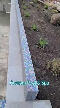 Custom Pool and Spa with auto cover and glass tile#luxurypool #beautifulpool #swimmingpool #pentair