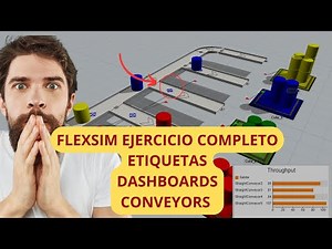 FLEXSIM 2024 TUTORIAL EJERCICIO COMPLETO: Etiquetas, Decision Point, Conveyors y Dashboards