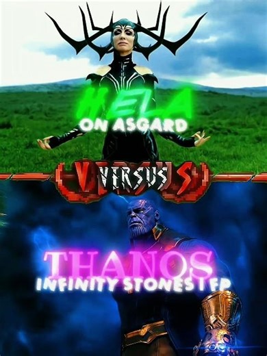 Hela (on Asgard) Vs Thanos (Infinity stones) #edit #marvel #vs
