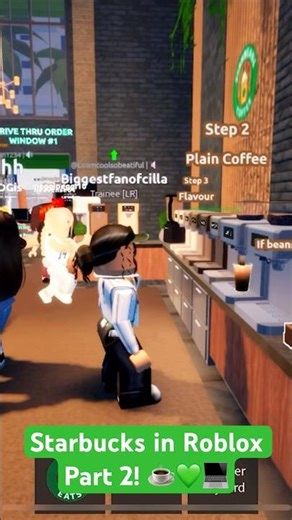 Roblox | ☕️Work at Starbeans City RP - STARBUCKS TOUR PART 2!! ☕️🍩💚 #starbucks #roblox #fyp