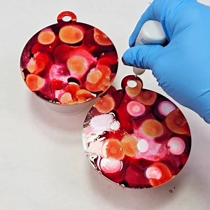 215K views · 3.3K reactions | I love these acrylic ornament blanks from Artist Till Death - you can use any medium on them including acrylic pouring, resin art, alcohol inks, mixed media, or really anything else. They're so easy to use and with the paper on the back are no mess and easy clean up ❤️ | Mixed Media Girl | Facebook