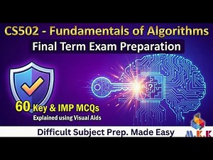 CS502 Algorithms Final Term Exam Prep. | 60 Key & IMP MCQs Explained | CS502 Made Easy using Visuals