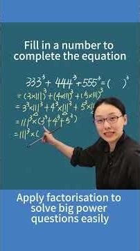 Apply factorisation to solve big power questions easily