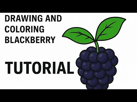 How to Draw a Blackberry 🍇 | Simple Art for Kids