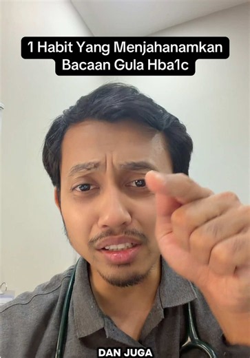 1 habit yang akan menjahanamkan bacaan gula hba1c korang! #kesihatan #fyp