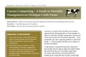 Carcass Composting-A Guide to Mortality Management on Michigan Cattle Farms