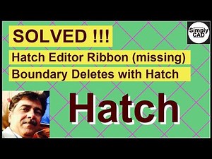 Solved : Hatch Editor Ribbon not showing