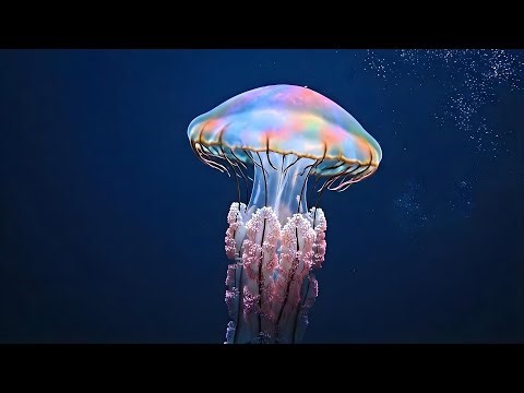Color-Changing Jellyfish Ambience – Calming Visuals & Relaxation Sounds for Stress Relief