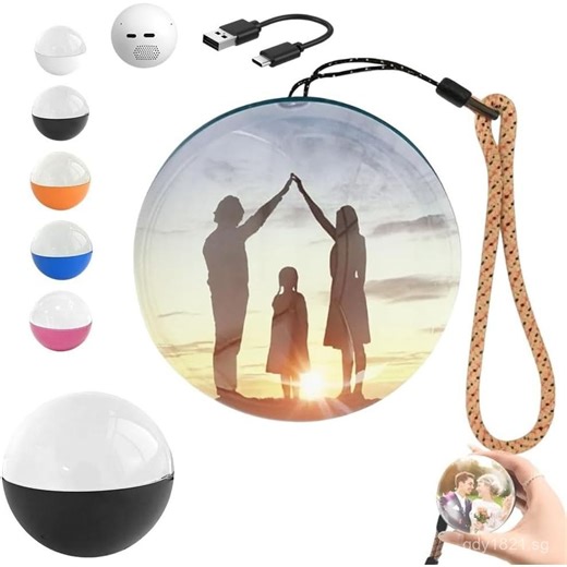Memory Orb Christmas Ornament Sphere Lamp Video Ball Custom Video Sphere Memory Orb with Digital Display Uploadable Videos Photo for Couples, Pet, Birthday, Memories(Black,WiFi) | Shopee Singapore