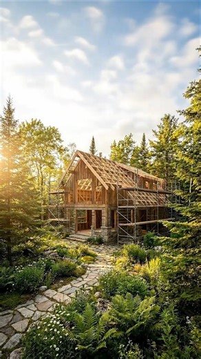 Rustic Forest Cabin Built From Nothing