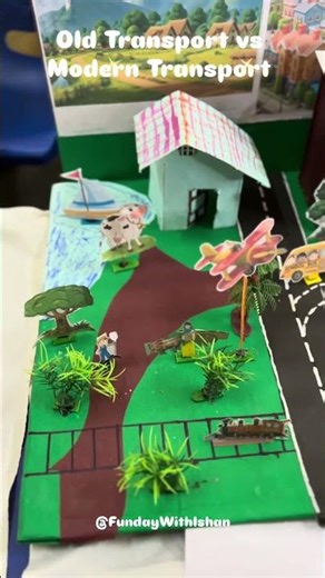 Old Transport vs Modern Transport Working Model | Evolution of Transportation School Project #shorts