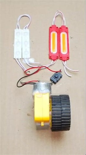 I Powered 12V LED Light Using Gare Motor Power #project #shorts