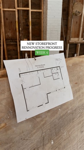 Week 4 renovation progress! 🛠️ Click to hear the latest updates and see what’s happening behind the scenes at our new storefront | Morning Moose Coffee
